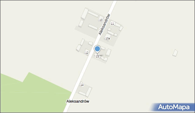 Aleksandrów, Aleksandrów, 13, mapa Aleksandrów