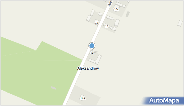 Aleksandrów, Aleksandrów, 14, mapa Aleksandrów