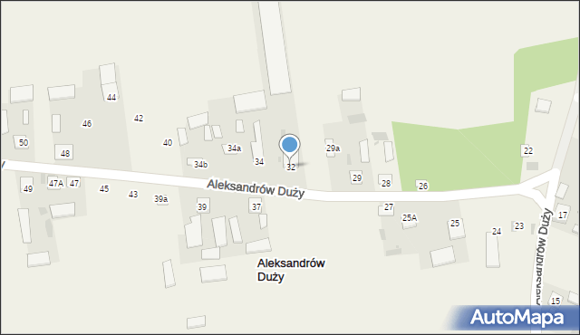 Aleksandrów Duży, Aleksandrów Duży, 32, mapa Aleksandrów Duży