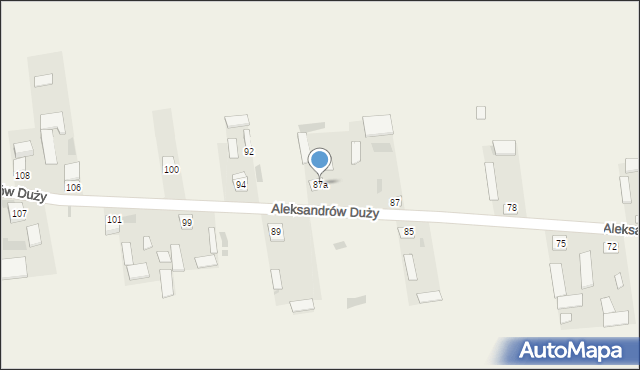 Aleksandrów Duży, Aleksandrów Duży, 87a, mapa Aleksandrów Duży