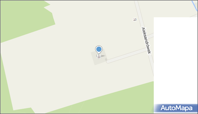 Aleksandrówek, Aleksandrówek, 11, mapa Aleksandrówek