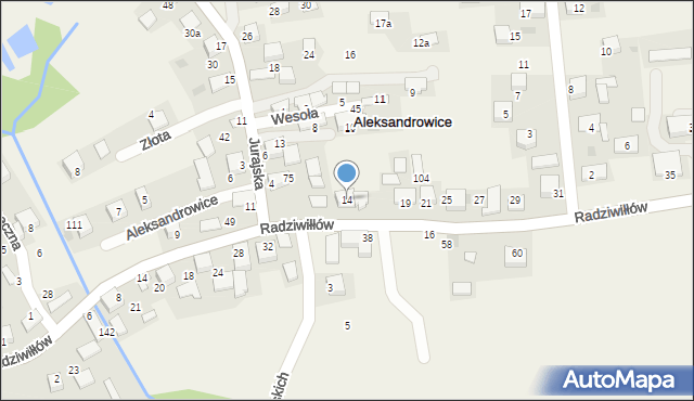 Aleksandrowice, Aleksandrowice, 14, mapa Aleksandrowice
