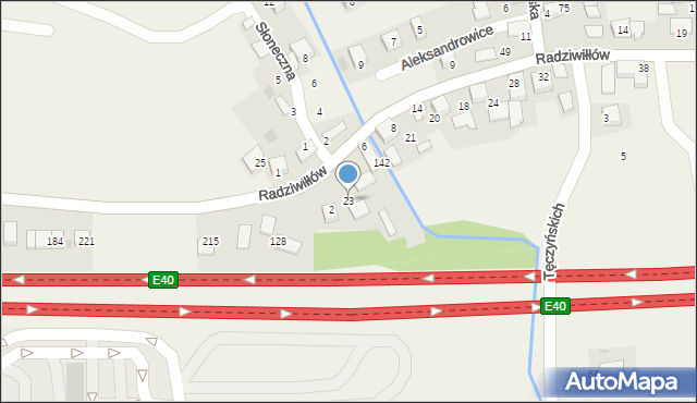 Aleksandrowice, Aleksandrowice, 23, mapa Aleksandrowice
