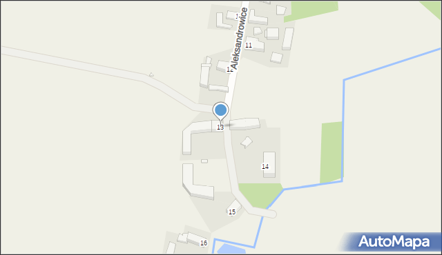 Aleksandrowice, Aleksandrowice, 13, mapa Aleksandrowice