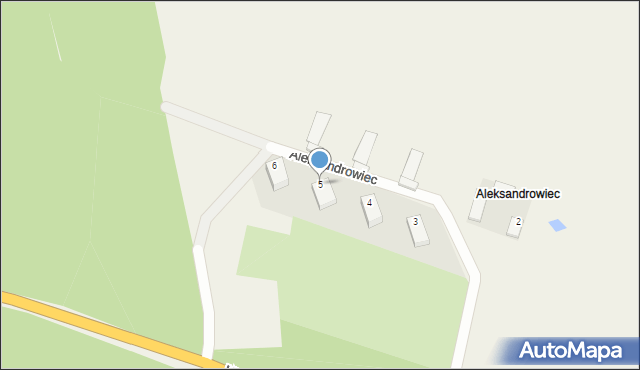 Aleksandrowiec, Aleksandrowiec, 5, mapa Aleksandrowiec