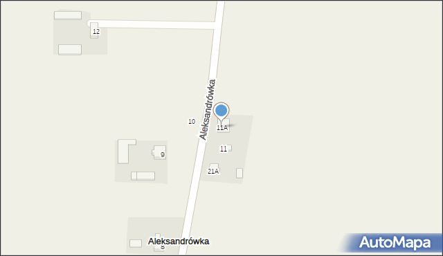 Aleksandrówka, Aleksandrówka, 11A, mapa Aleksandrówka