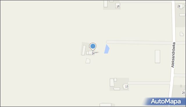 Aleksandrówka, Aleksandrówka, 14, mapa Aleksandrówka