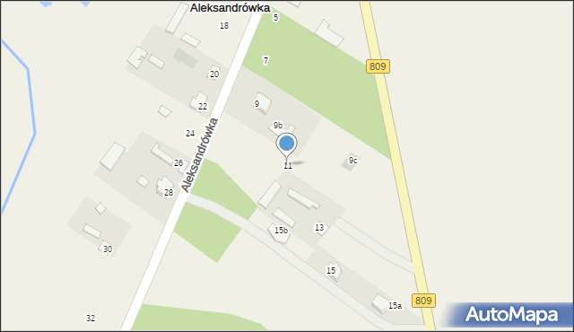 Aleksandrówka, Aleksandrówka, 11, mapa Aleksandrówka