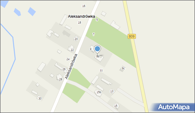 Aleksandrówka, Aleksandrówka, 9b, mapa Aleksandrówka