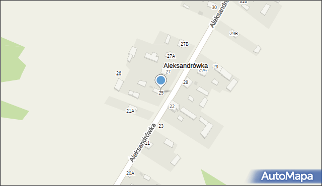 Aleksandrówka, Aleksandrówka, 25, mapa Aleksandrówka