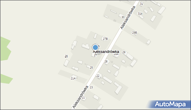 Aleksandrówka, Aleksandrówka, 27, mapa Aleksandrówka