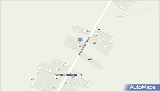 Aleksandrówka, Aleksandrówka, 30, mapa Aleksandrówka