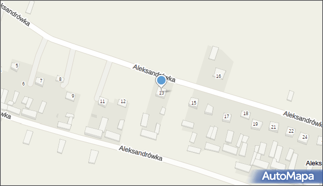 Aleksandrówka, Aleksandrówka, 13, mapa Aleksandrówka