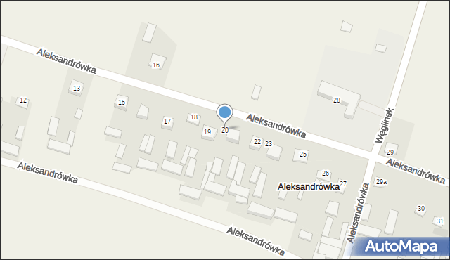 Aleksandrówka, Aleksandrówka, 20, mapa Aleksandrówka