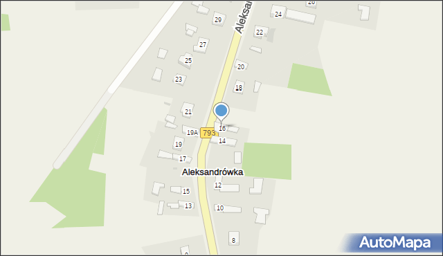 Aleksandrówka, Aleksandrówka, 16, mapa Aleksandrówka