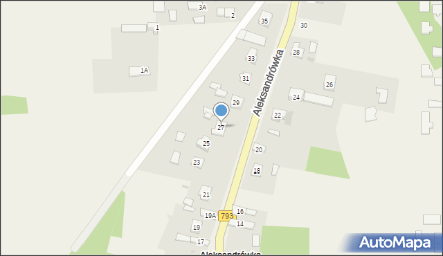 Aleksandrówka, Aleksandrówka, 27, mapa Aleksandrówka