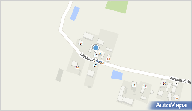Aleksandrówka, Aleksandrówka, 15, mapa Aleksandrówka