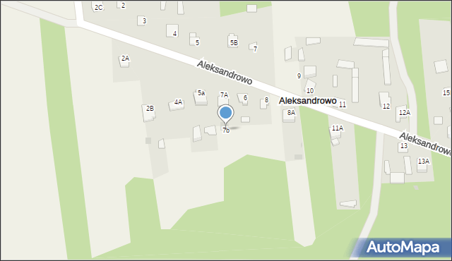 Aleksandrowo, Aleksandrowo, 7b, mapa Aleksandrowo