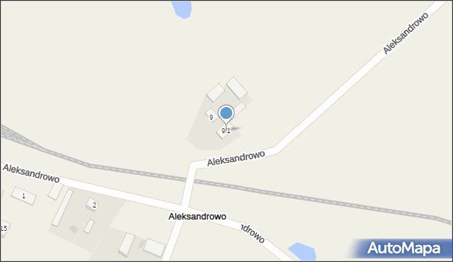 Aleksandrowo, Aleksandrowo, 9/1, mapa Aleksandrowo