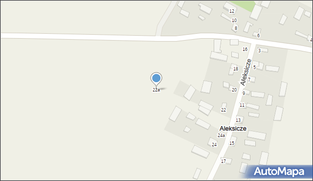 Aleksicze, Aleksicze, 22a, mapa Aleksicze