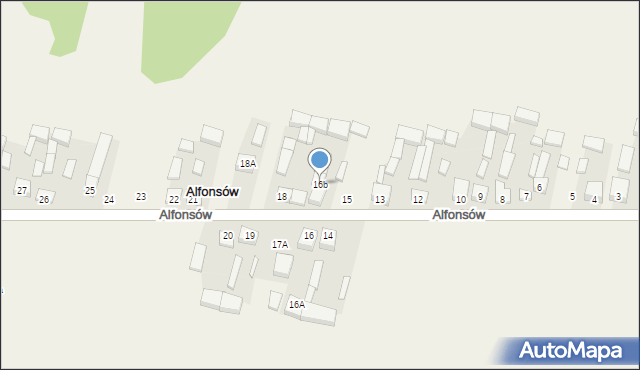 Alfonsów, Alfonsów, 16b, mapa Alfonsów