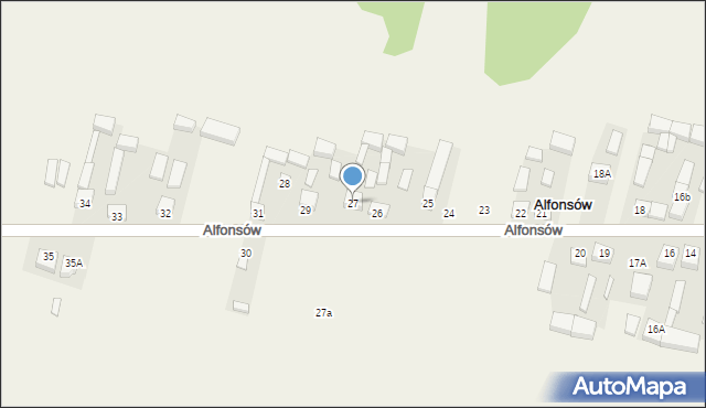 Alfonsów, Alfonsów, 27, mapa Alfonsów