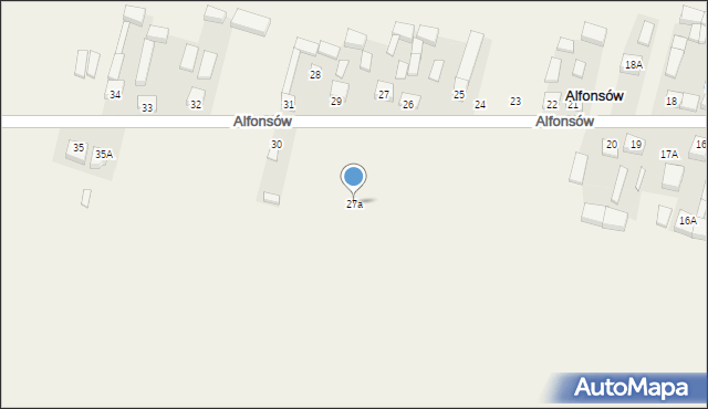 Alfonsów, Alfonsów, 27a, mapa Alfonsów