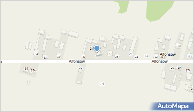 Alfonsów, Alfonsów, 29, mapa Alfonsów