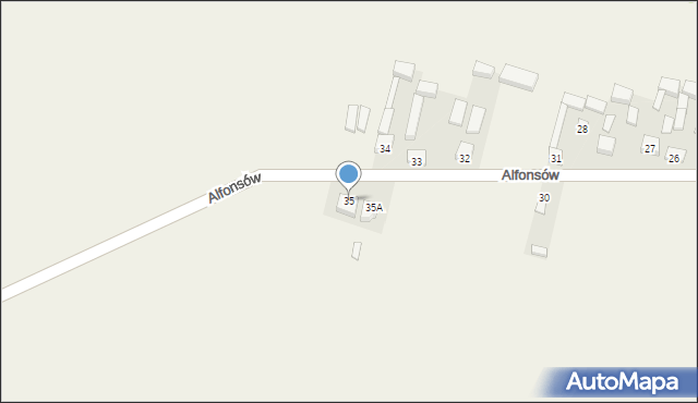 Alfonsów, Alfonsów, 35, mapa Alfonsów