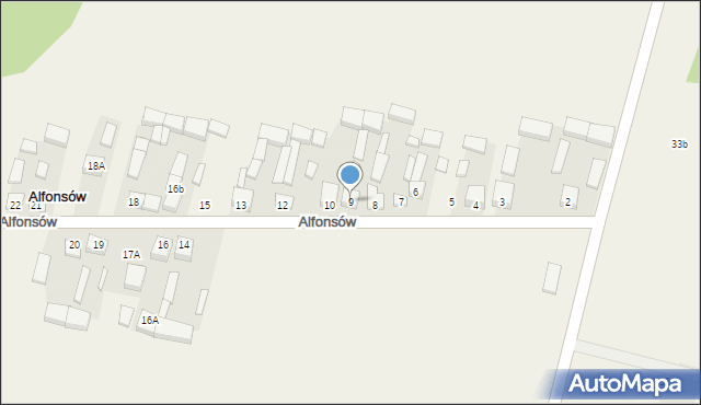 Alfonsów, Alfonsów, 9, mapa Alfonsów