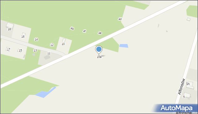 Alfonsów, Alfonsów, 10a, mapa Alfonsów