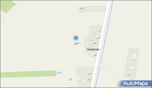 Alfredówka, Alfredówka, 208, mapa Alfredówka
