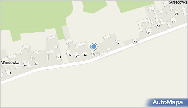Alfredówka, Alfredówka, 52, mapa Alfredówka
