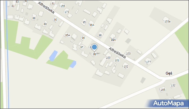 Alfredówka, Alfredówka, 99, mapa Alfredówka