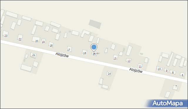 Alojzów, Alojzów, 15, mapa Alojzów