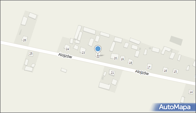 Alojzów, Alojzów, 22, mapa Alojzów