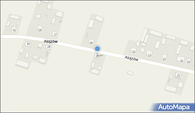 Alojzów, Alojzów, 25, mapa Alojzów