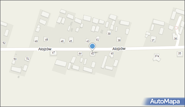 Alojzów, Alojzów, 42, mapa Alojzów