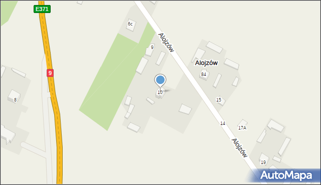 Alojzów, Alojzów, 10, mapa Alojzów