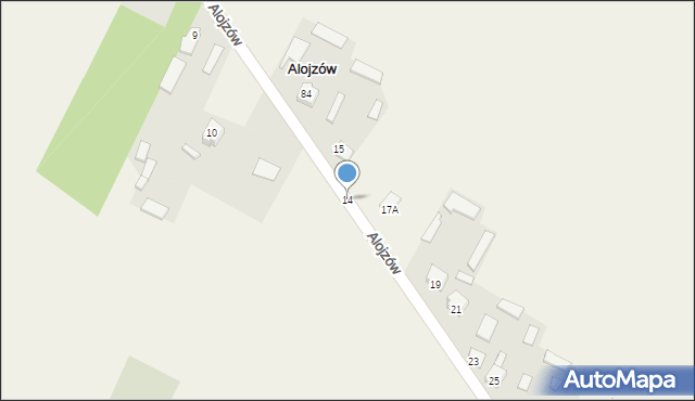 Alojzów, Alojzów, 14, mapa Alojzów