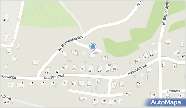 Alwernia, Aleja Bernardyńska, 7, mapa Alwernia