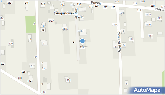 Augustówek, Aleja Róż, 5, mapa Augustówek