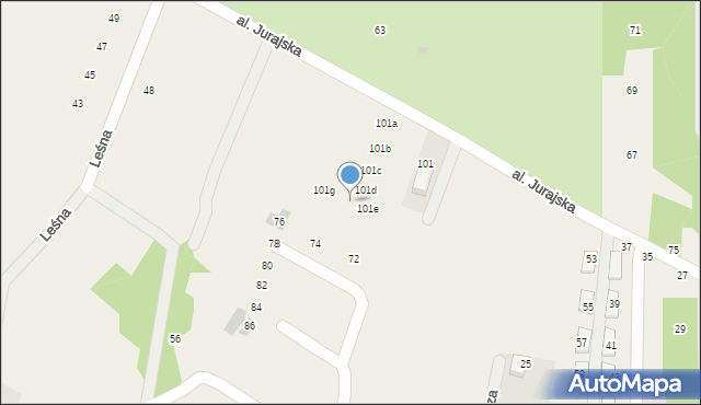 Balice, Aleja Jurajska, 101f, mapa Balice