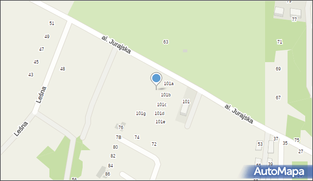 Balice, Aleja Jurajska, 101k, mapa Balice