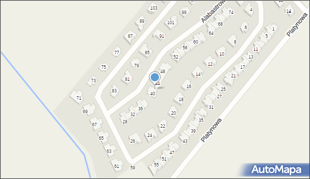 Baranowo, Alabastrowa, 42, mapa Baranowo