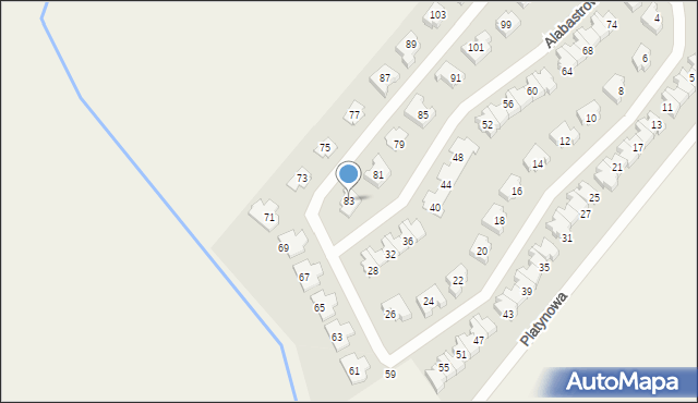 Baranowo, Alabastrowa, 83, mapa Baranowo