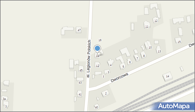Bednary, Aleja Legionów Polskich, 14, mapa Bednary