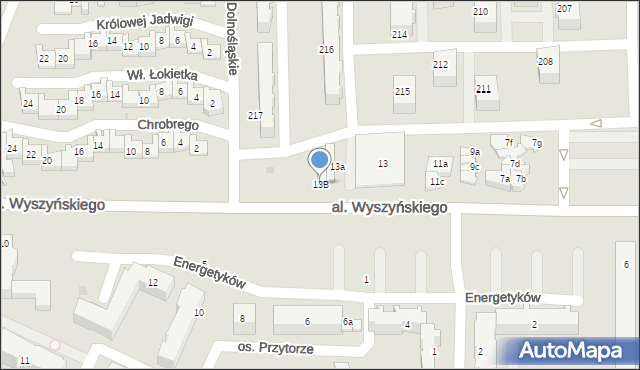 Bełchatów, Aleja Wyszyńskiego Stefana, ks. kard., 13B, mapa Bełchatów