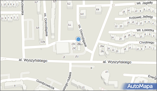 Bełchatów, Aleja Wyszyńskiego Stefana, ks. kard., 15F, mapa Bełchatów