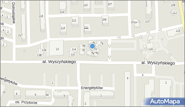 Bełchatów, Aleja Wyszyńskiego Stefana, ks. kard., 7a, mapa Bełchatów